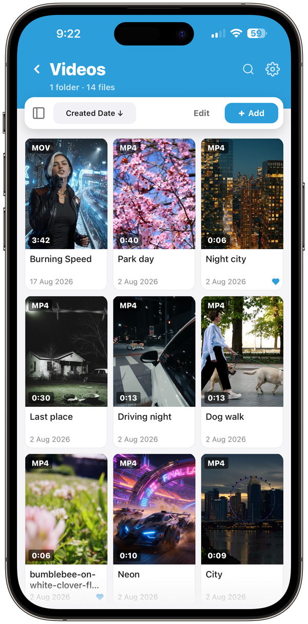 Falcon videos folder