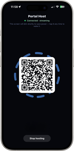 Falcon on iPhone, sharing its library
